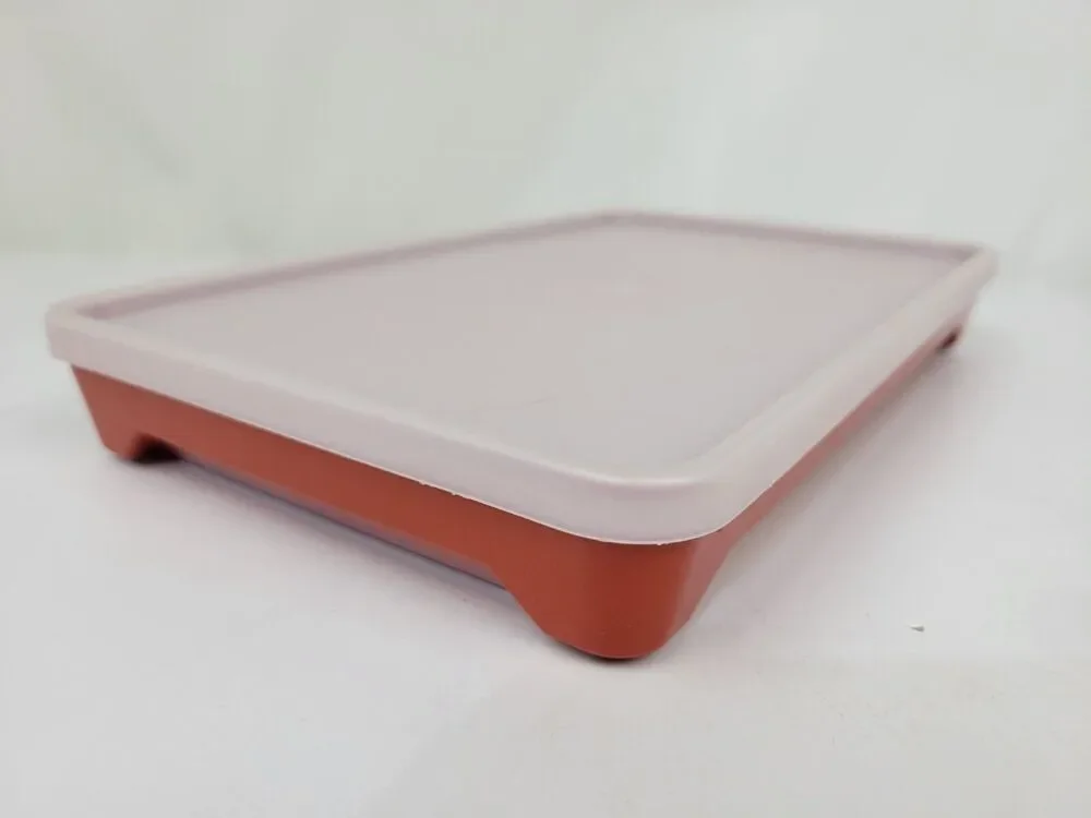 Tupperware Paprika Color Hot Dog Meat Bacon Keeper 1292-8 & Lid Kitchen Storage